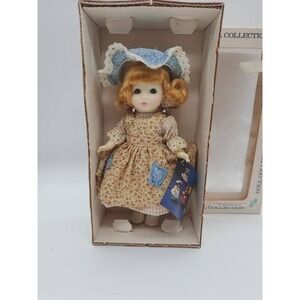 Vintage 1983 Ideal Doll Collection Blonde Prairie Dress Bonnet Original Box Tag